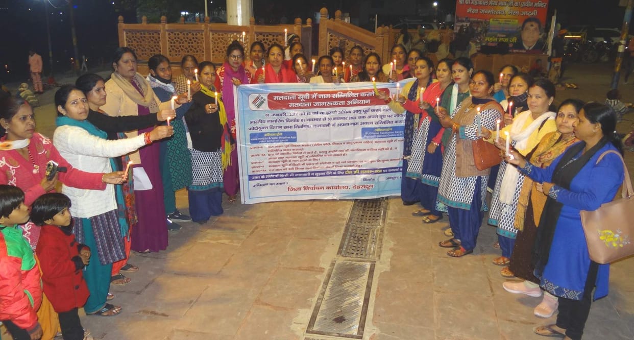 Voters made aware by lighting candles