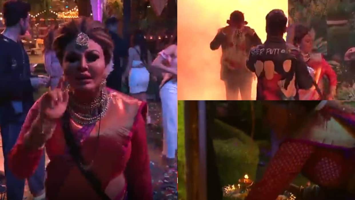 Bigg Boss 15: Entry of Rakhi Sawant's husband Ritesh in Bigg Boss house, actress blessed by touching feet