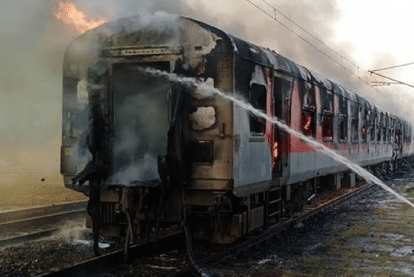 The Burning Train: Fire in 4 bogies of Durg Express going from Delhi to Chhattisgarh in Morena