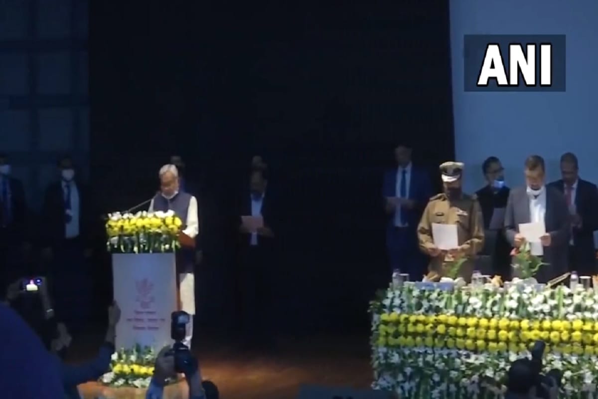 Bihar CM Nitish Kumar and his cabinet today took a pledge that they would neither consume liquor