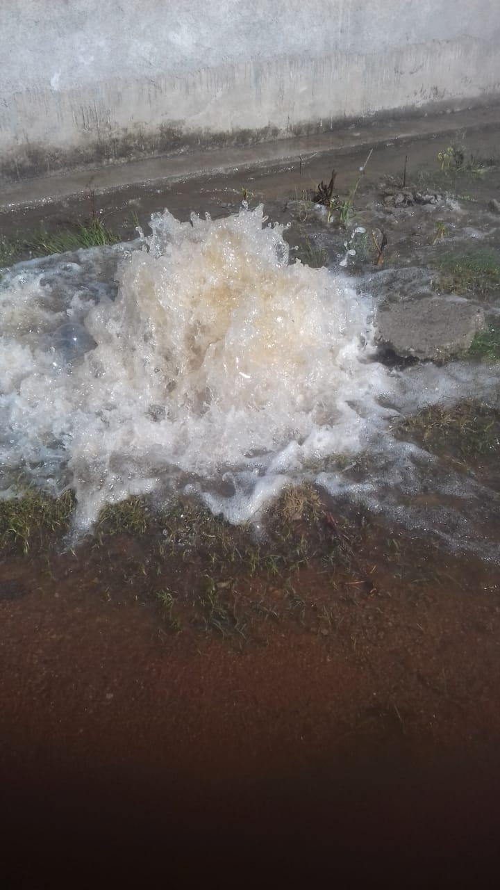 pipe line busted, water supply intrupted