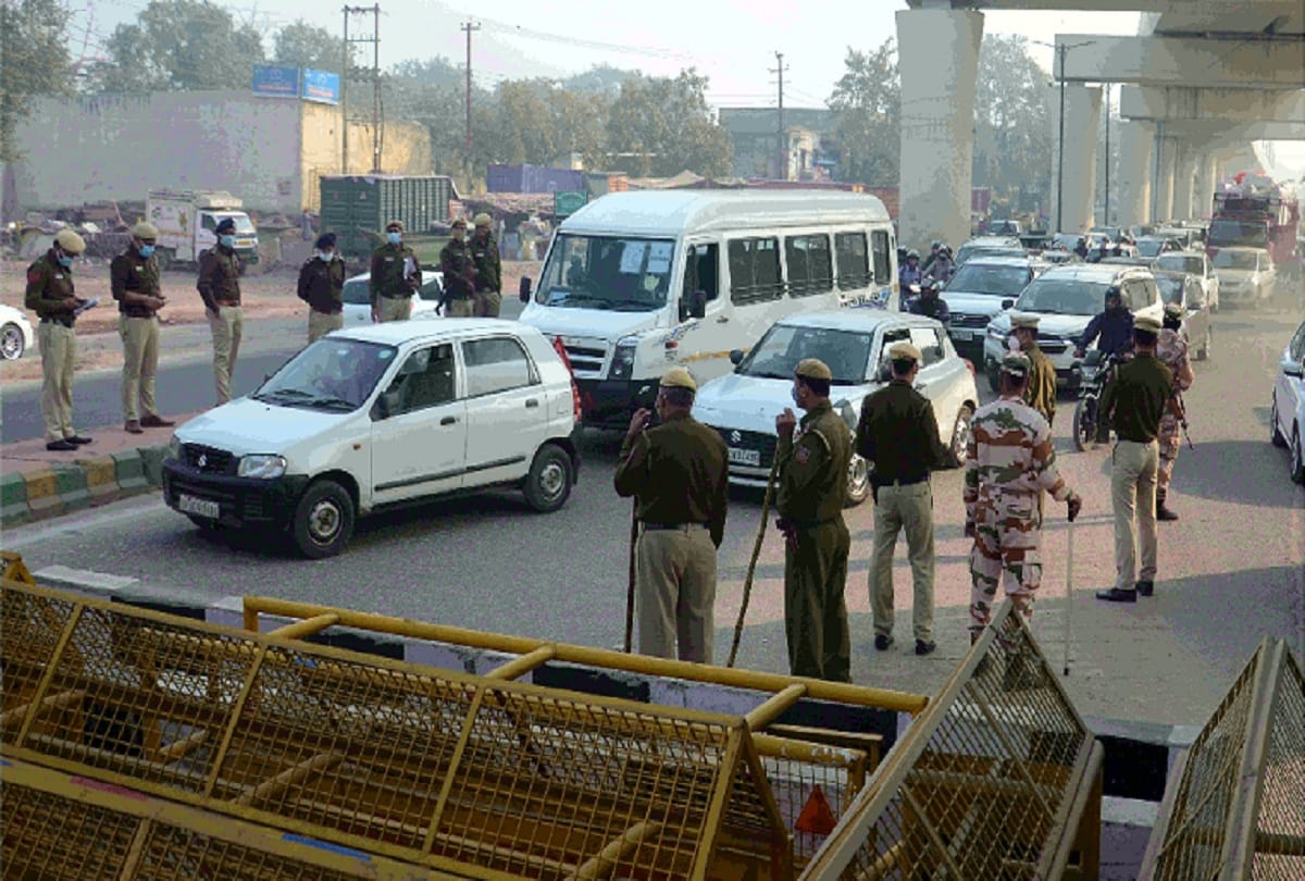 Checking started by putting barricades on the borders of New Delhi Police got inputs for creating ruckus by farmers