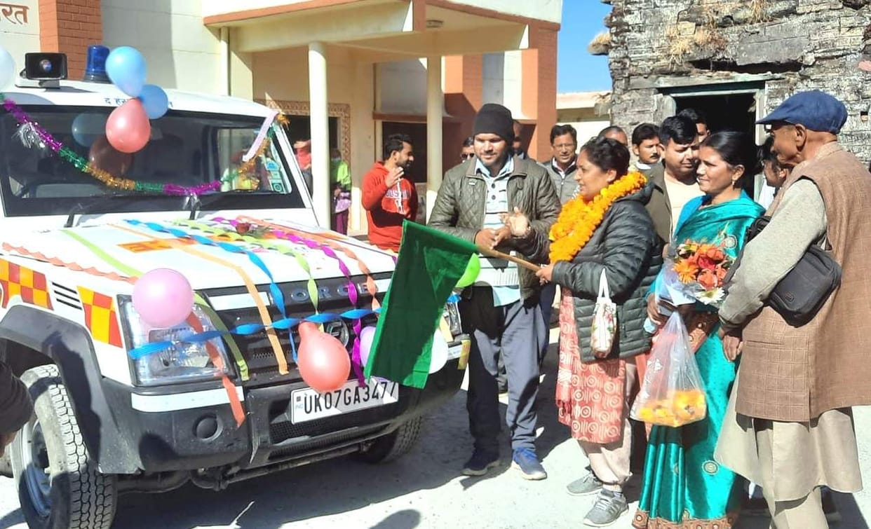 Hans Foundation gave ambulance to CHC Chalusain