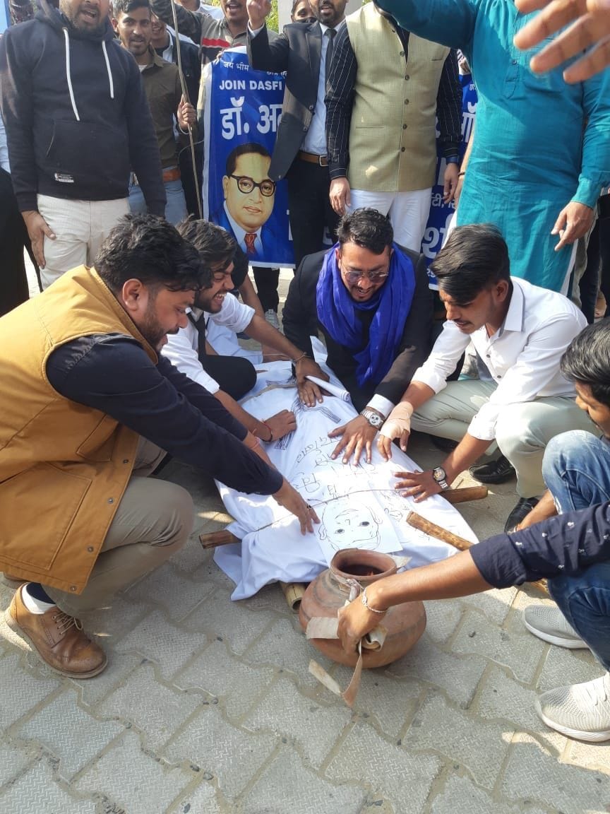 Devilal University Vice Chancellor's effigy burnt