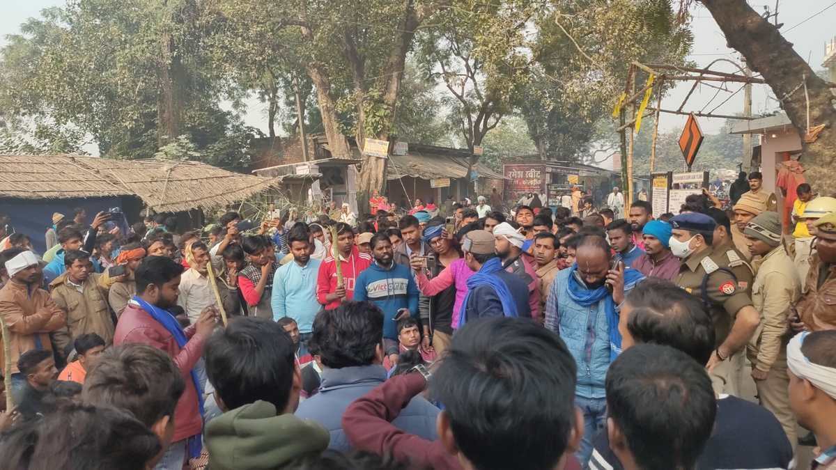 Ambedkar statue damaged before Constitution Day villagers jammed PAC called amid tension in jaunpur
