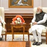 प्रधानमंत्री नरेंद्र मोदी व हरियाणा सीएम मनोहर लाल।