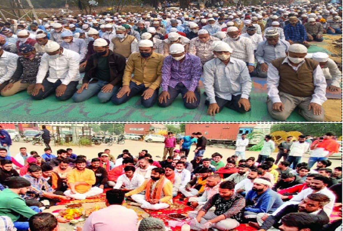 Gurugram: Havan on one side and Namaz on the other side, tension in Sector-37