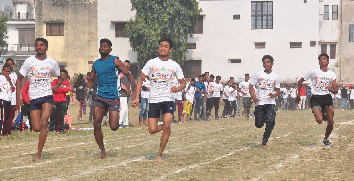 MP sports competition started, players showed stamina