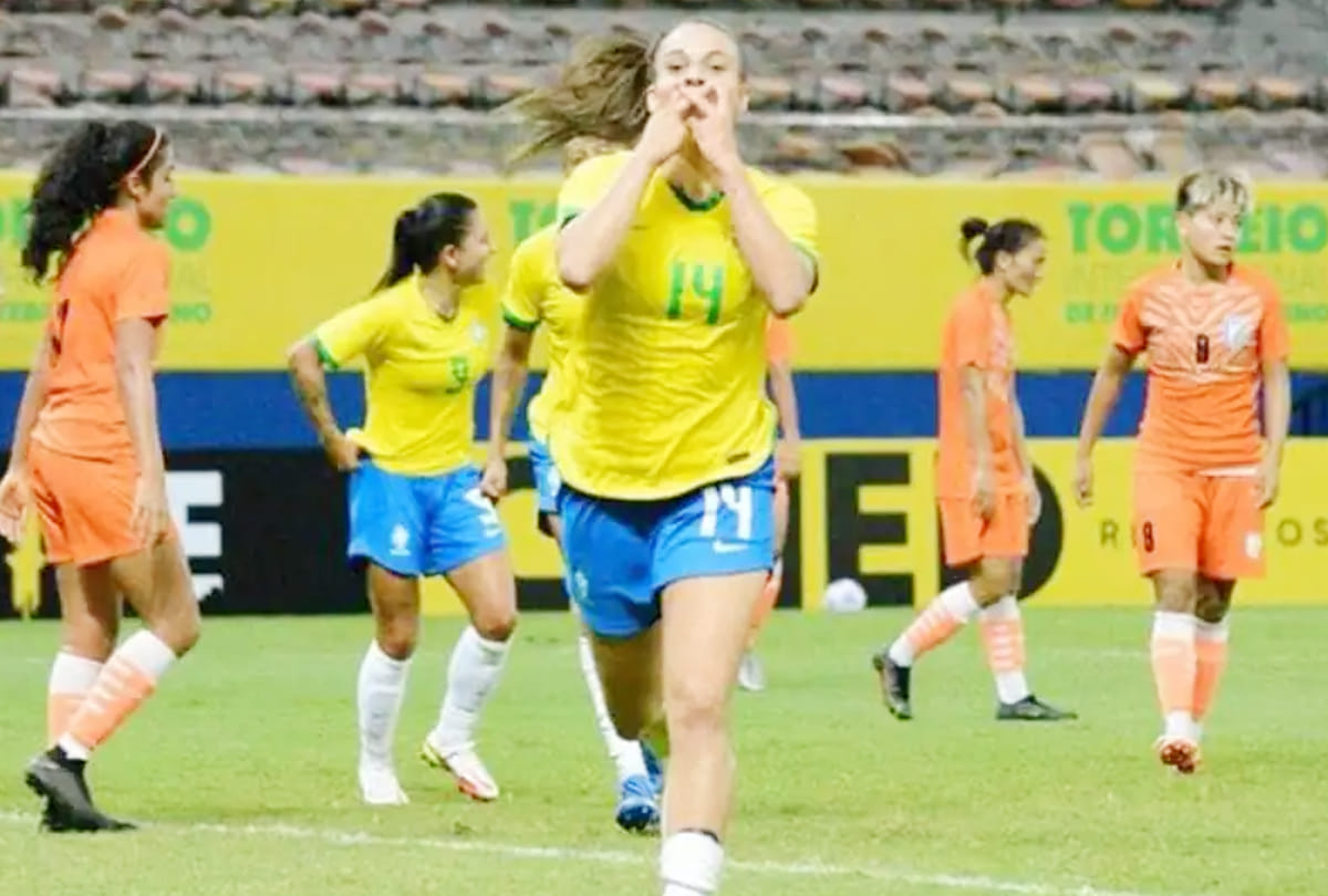 India vs Brazil Women's Football Match: Indian women's football team lost 1-6 to Brazil