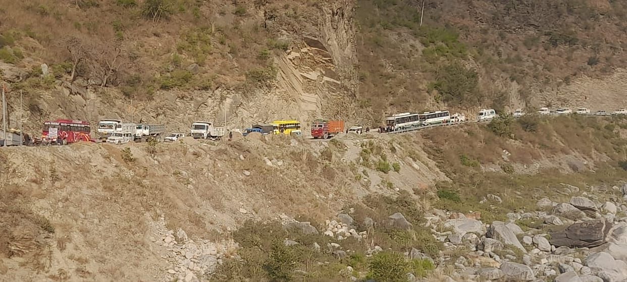 Debris fell due to blasting, NH remained closed for three hours