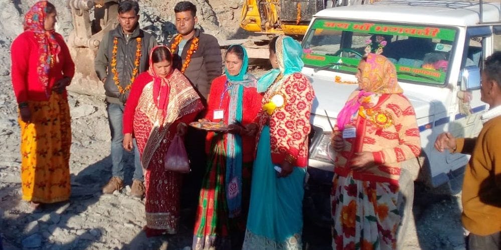 People jumped with joy when the bus arrived for the first time