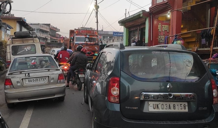 Traffic Jam in Lohaghat