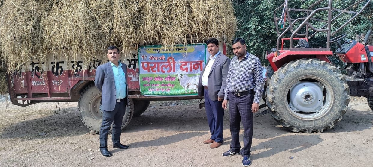 New initiative of District Administration and Agriculture Department, one trolley dung manure will be available on giving two trolley stubble