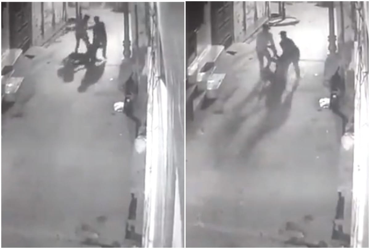 Molestation with a woman who was visiting at relatives dragged her to ground and hit her for protesting incident was captured on CCTV