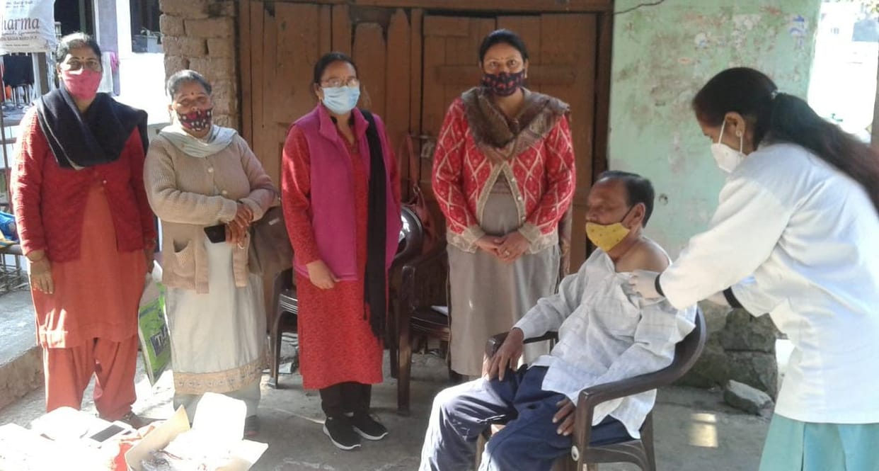 Health department is busy in vaccination even on Sunday