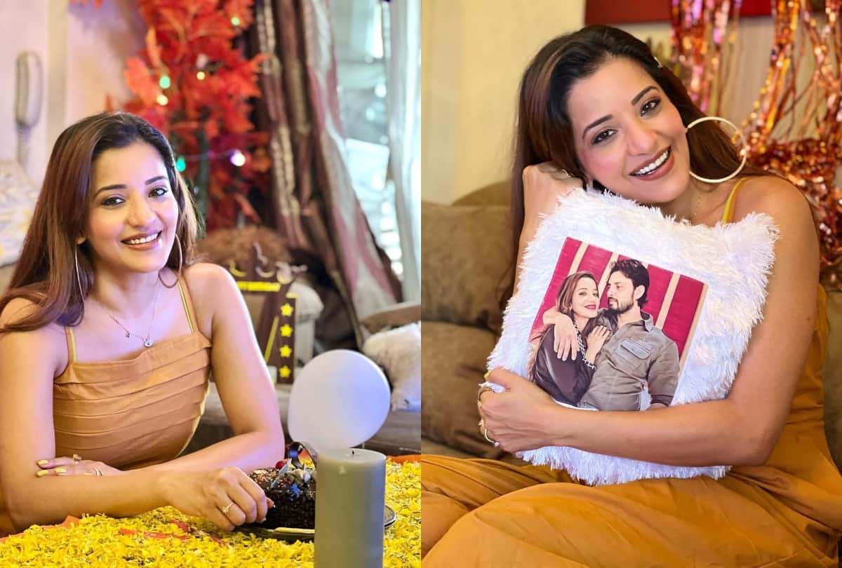 Bhojpuri Actress Monalisa shared picture with husband Vikrant Singh on Social Media