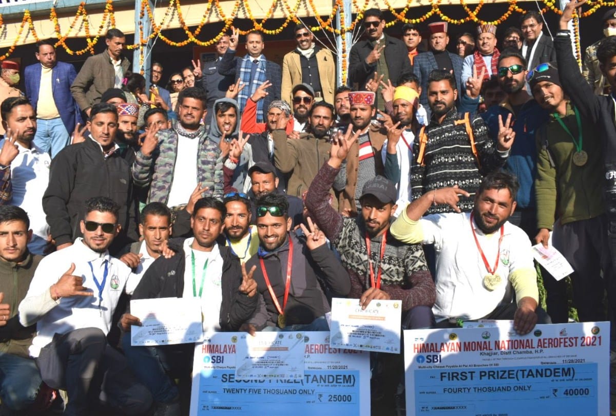 Himalayan Monal National Aerofest-2021 concluded in Khajjiar chamba himachal pradesh