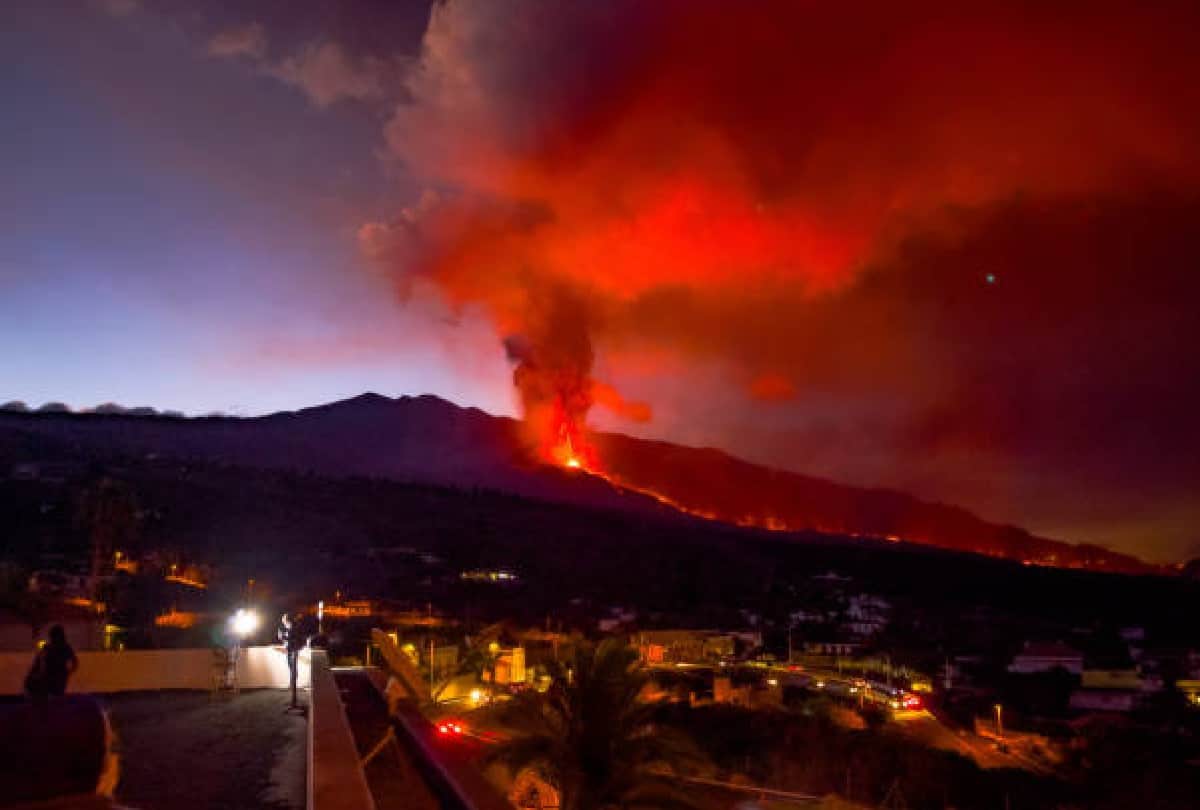 Canary Islands la palma volcano eruption formed delta in atlantic ocean spain