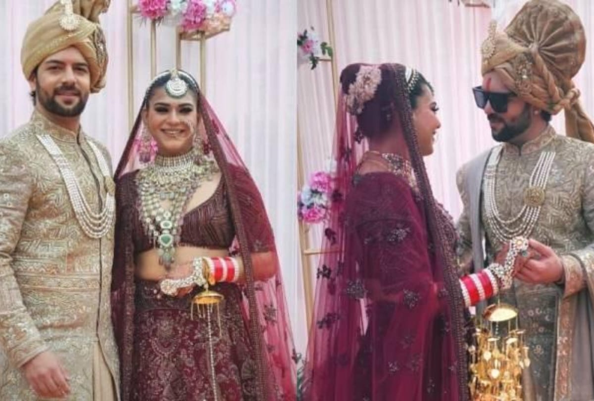 Wedding album Kundali Bhagya fame Sanjay Gagnani married actress Poonam Preet wedding photos went viral