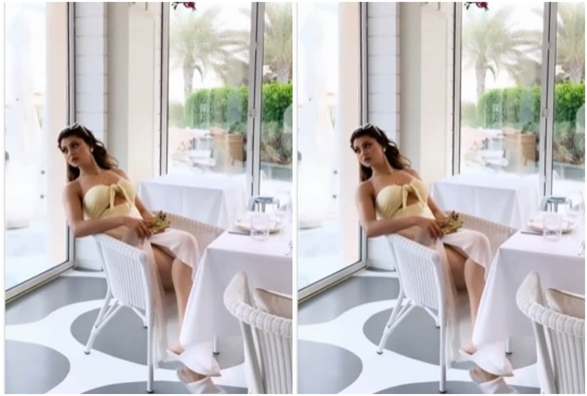 Urvashi Rautela shares hot pic in cream colour top and tight hairstyle fans goes crazy