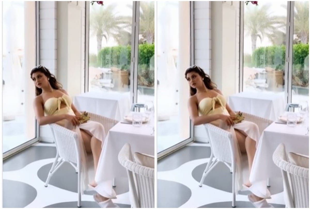 Urvashi Rautela shares hot pic in cream colour top and tight hairstyle fans goes crazy