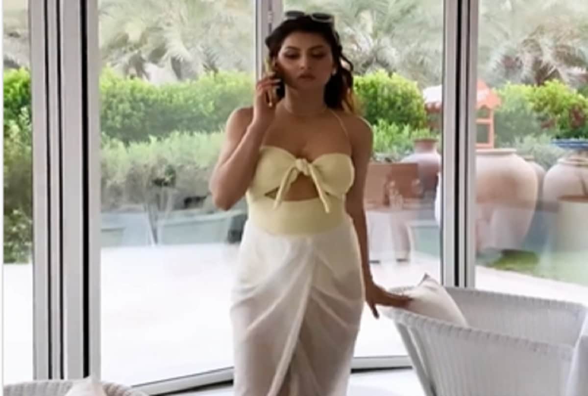 Urvashi Rautela shares hot pic in cream colour top and tight hairstyle fans goes crazy
