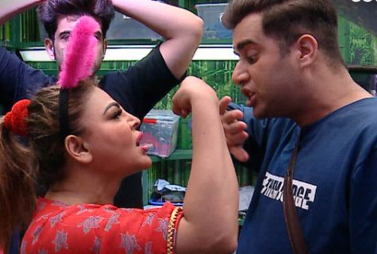 bigg boss 15 rakhi sawant and rajiv adatia big fight in kitchan actress says you spit in food
