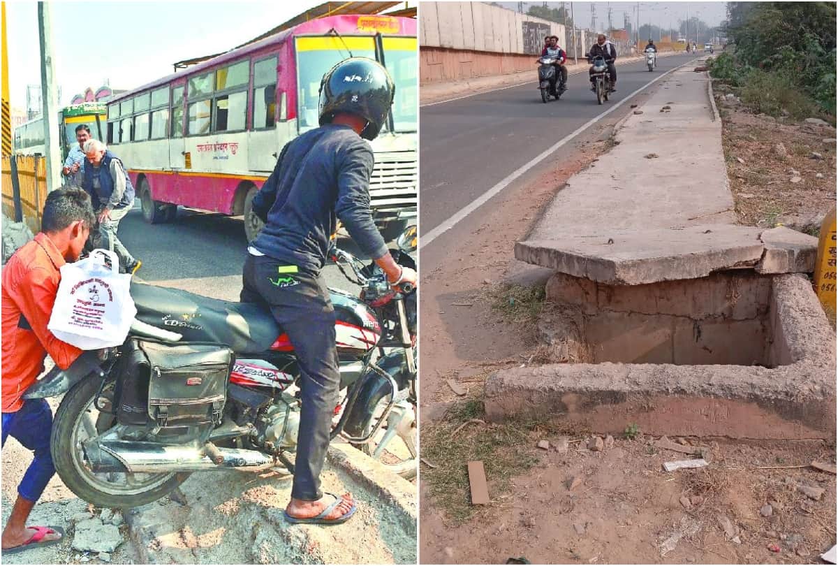 dangerous cuts on National Highway in Agra
