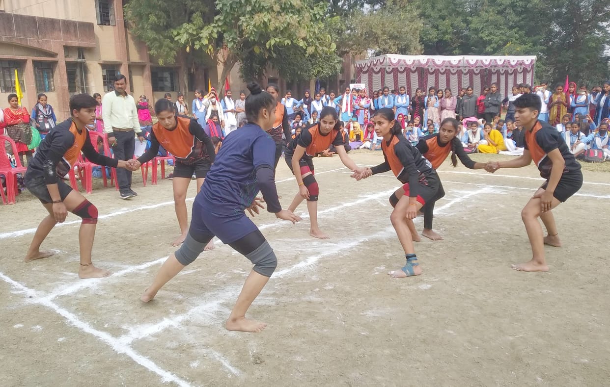 Government Women's College Aurai dominates Women's Kabaddi