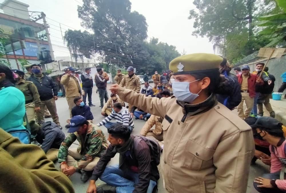 Dehradun News Today: PRD jawans Protest and Secretariat march Photos