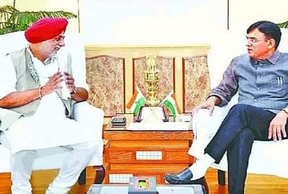 केंद्रीय कृषि मंत्री के साथ रणदीप नाभा।