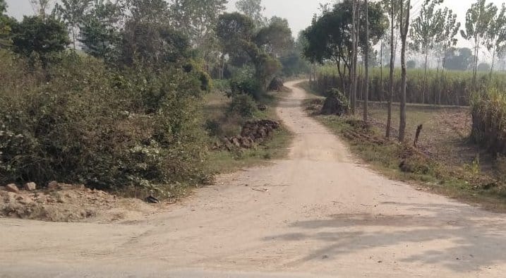 Ruined road for two years waiting for construction