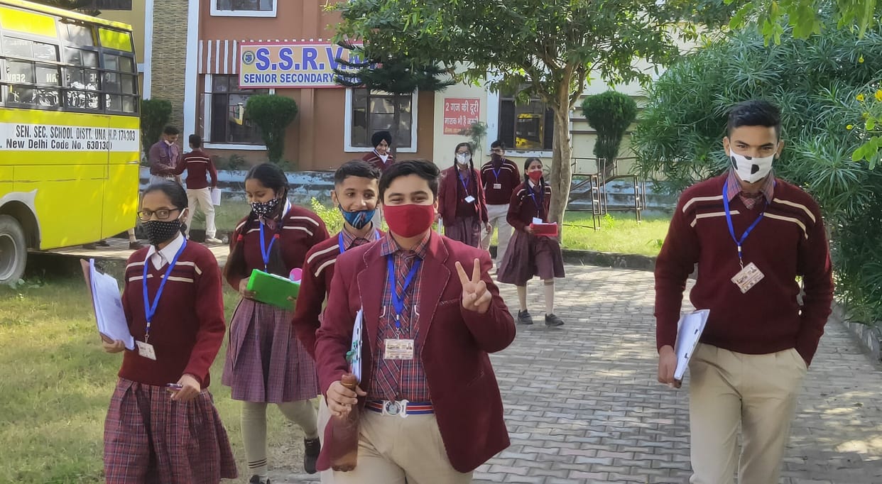After two years, the tenth students reached the examination hall, they were happy when they came out