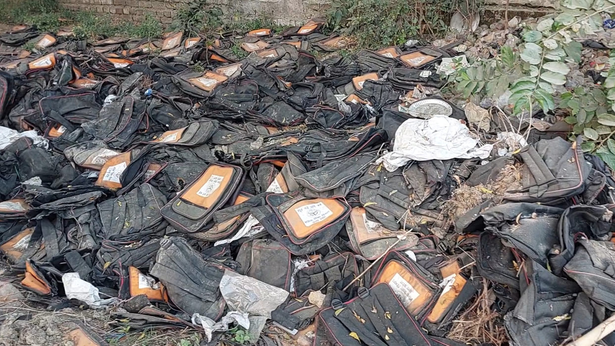 Thousands of school bags found thrown in BRC campus