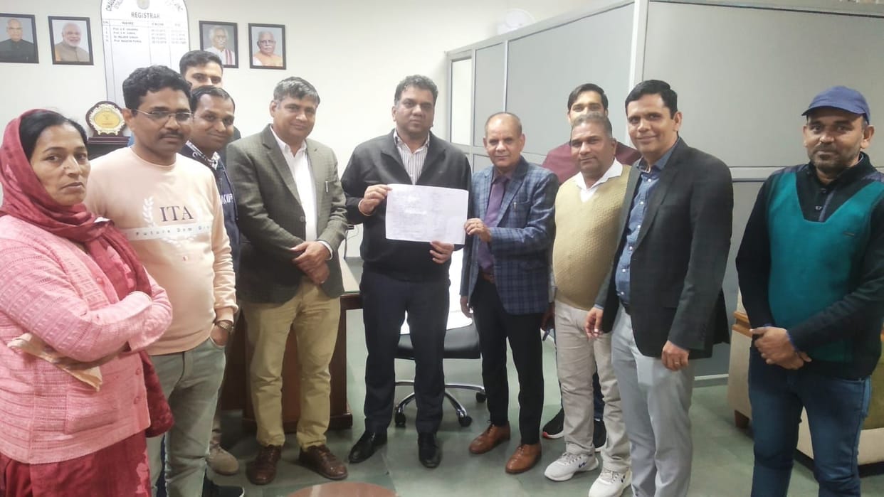 Protest against counter-appointments in the university, memorandum submitted to the registrar