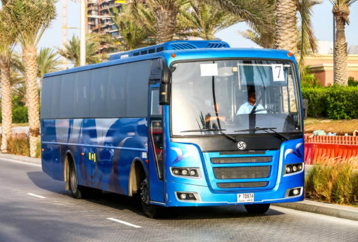 japan made dual mode bus has capability to operate on road and train track both