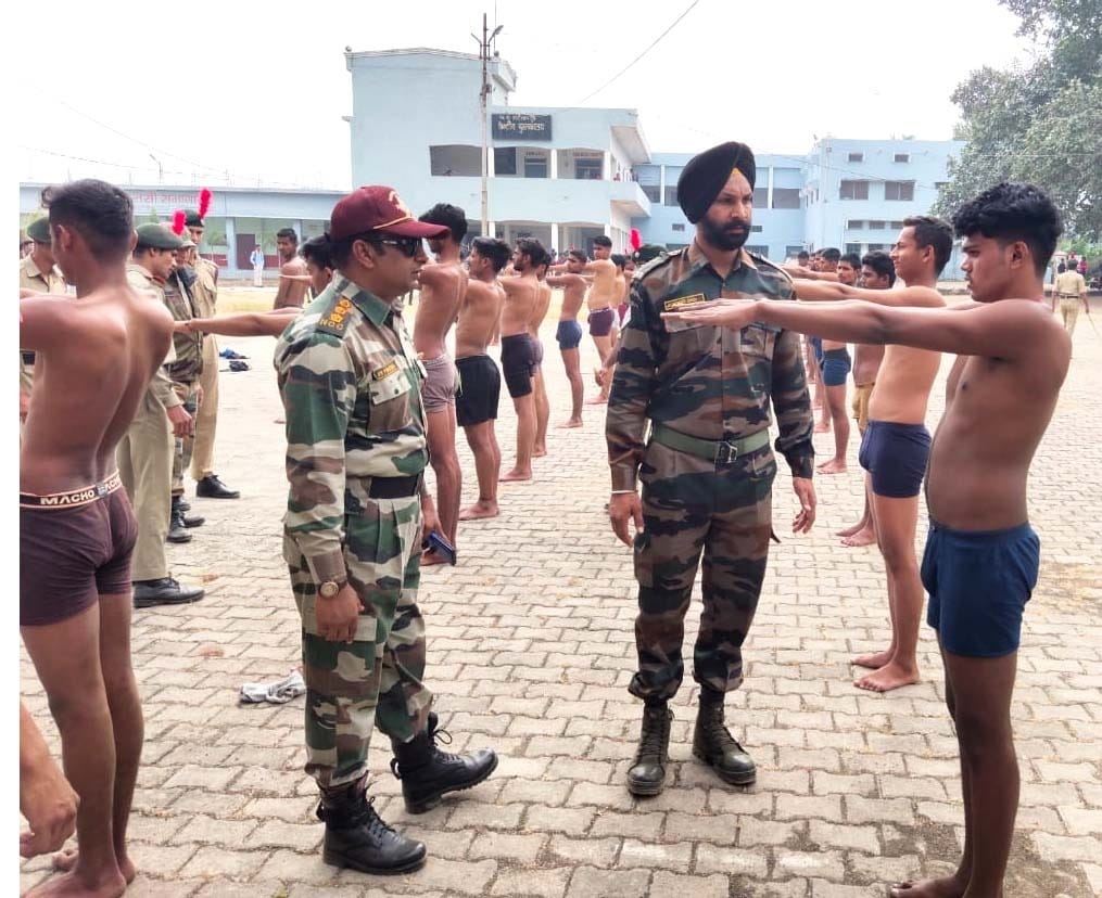 ncc annuak recruitment examination held in nehru collage