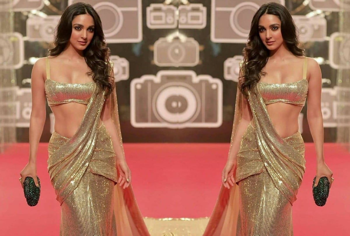 kiara advani looks stunning in dada saheb phalke award film festival wearing yellow saree