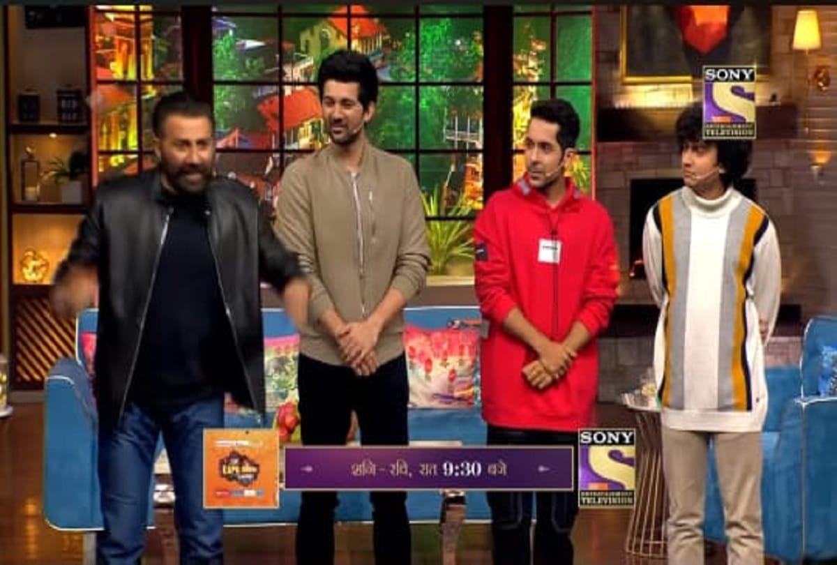 Sunny Deol with son Karan Deol  on The Kapil Sharma Show burst out of Laughter during Velle promotion