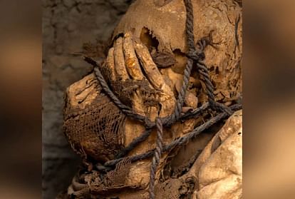 archeologists find 800 year old mummy in peru tied with ropes