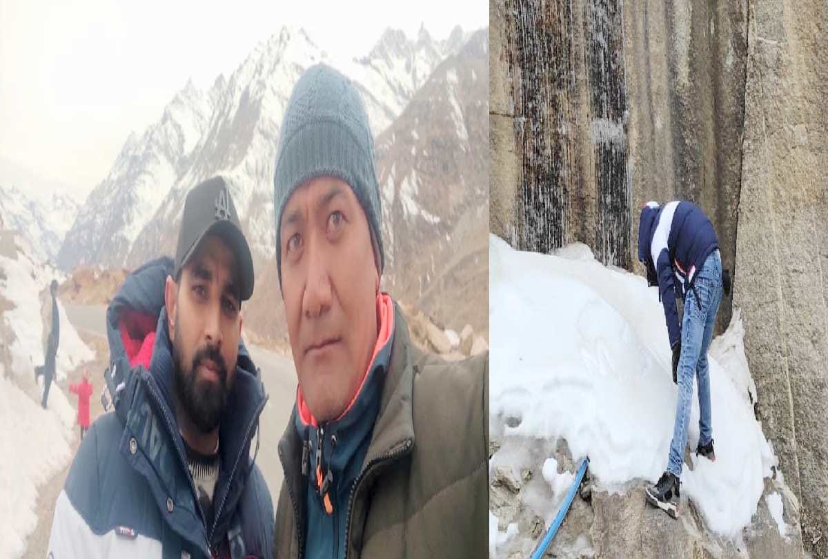 Cricketer Mohammed Shami reached Koksar with family, wrote his name on snow