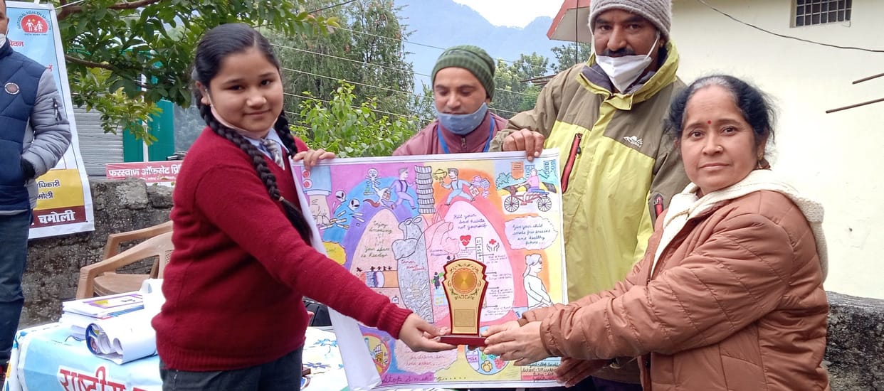Aastha in the poster and Sania in the essay