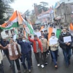 हिमाचल कांग्रेस ने निकाली रैली