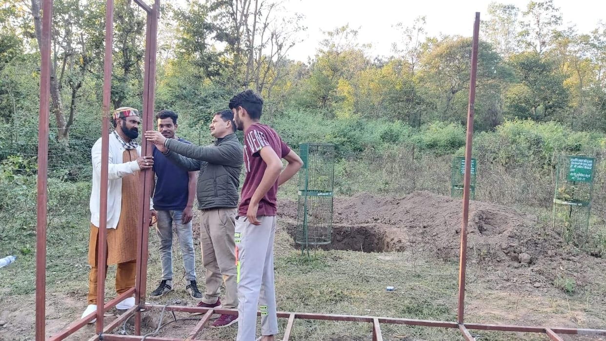 Toilet construction work started in Smritivan