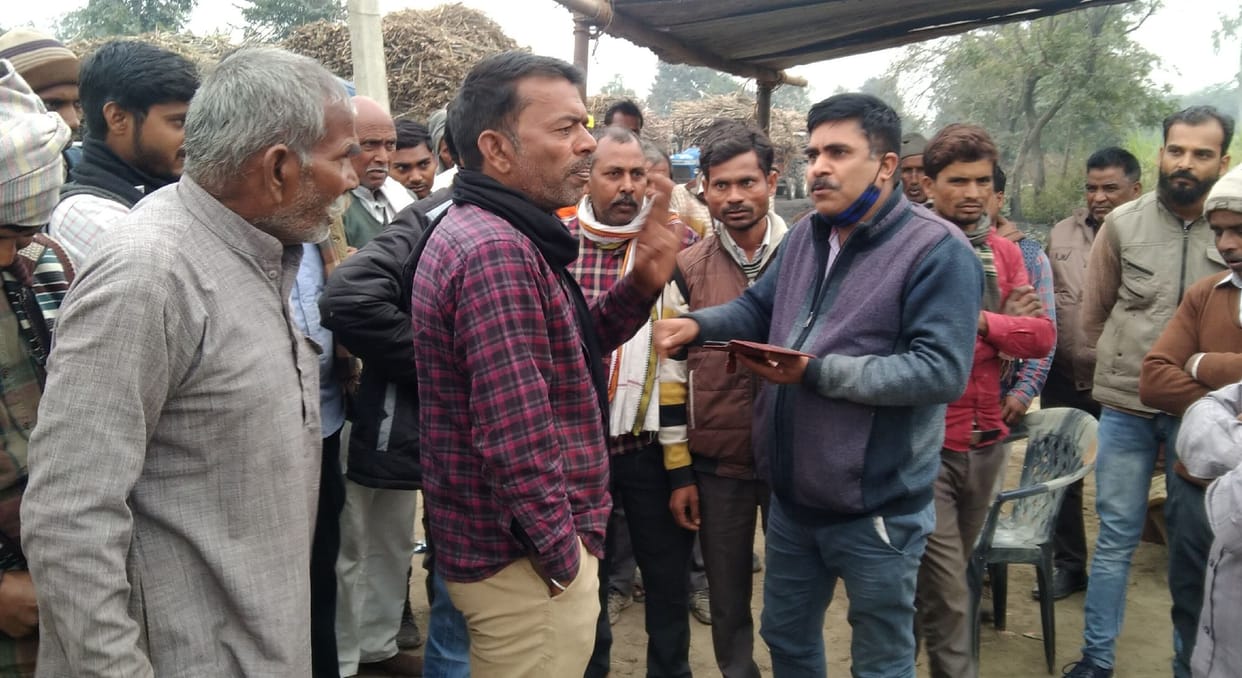 Farmers upset for many days for weighing sugarcane