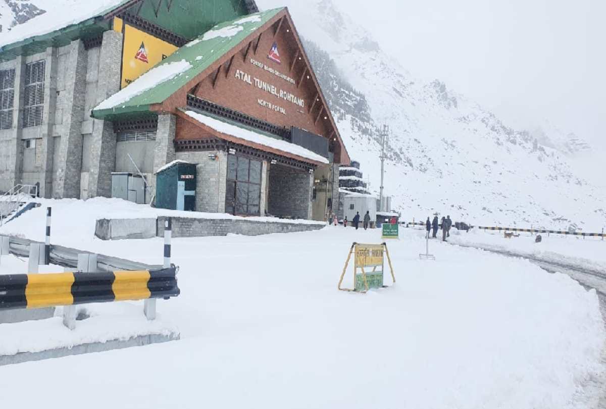 himachal weather update: snowfall on peaks including Rohtang pass, rainfall in Shimla, see photos