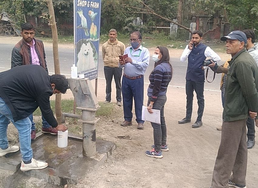 NGT team samples for water and soil of fields