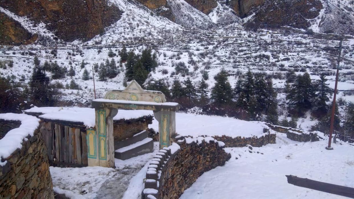 Snowfall in Dharchula