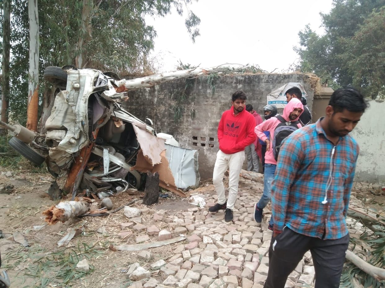 Car collided with tree, one killed, two injured