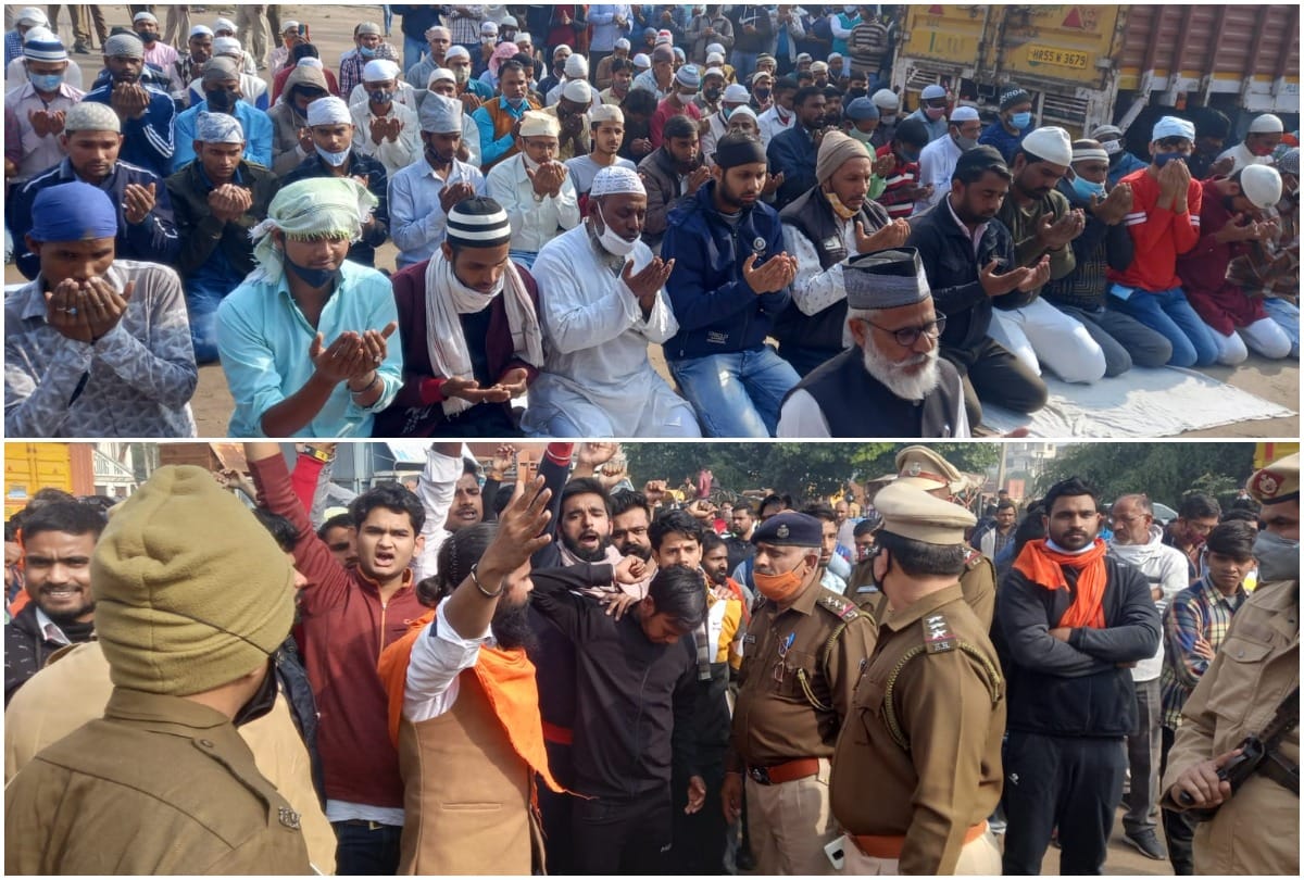 Even after protests by Hindu organizations people of Muslim community offered prayers in Sector-37